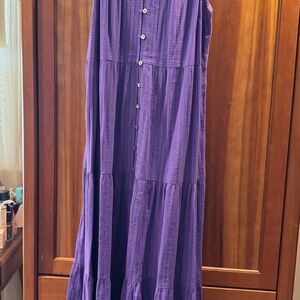 J. Jill Rich Purple Textured Dress